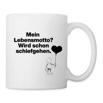 MA DEVISE DANS LA VIE ? ÇA VA MAL TOURNER ! - Mug blanc - blanc - Droite