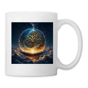 Himmlischer Kugelbaum - Tasse - Weiß - Rechts
