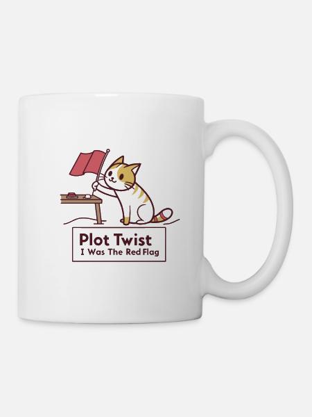 Plot Twist: I am the Red Flag - Mug - white