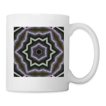 Kaleidoscopic Star Mandala - Mug blanc - blanc - Droite