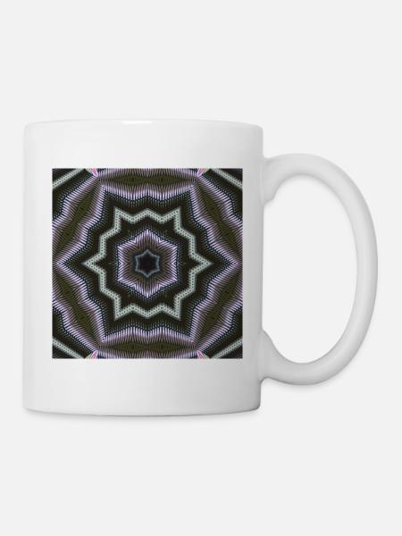 Kaleidoscopic Star Mandala - Mug blanc - blanc