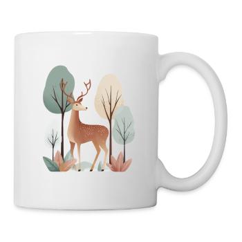 Cerf en forêt – Animal calme et nature - Mug blanc - blanc - Droite