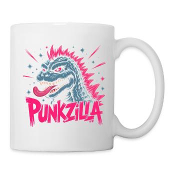 Punkzilla Funny Punk Rock Dinosaur Monster Art - Mug - white - Right