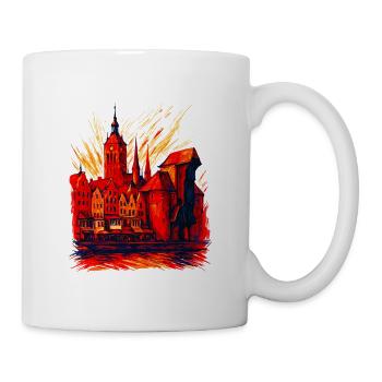 Gdansk Gdańsk City Motif Silhouette Poland Gift - Mug - white - Right