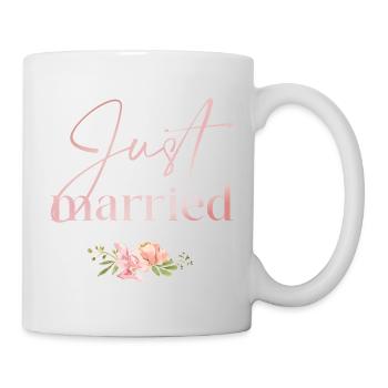 Just Married Floral Rosée - Mug - white - Right