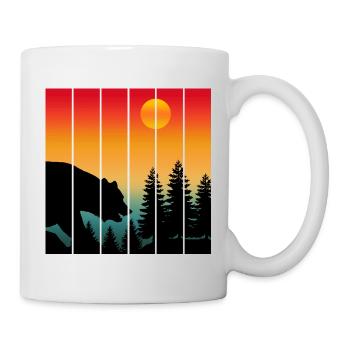 BEAR WILDLIFE SUNSET NATURE - Mug - white - Right