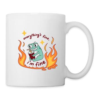 Alles Okay - I am Fine Mir gehts gut - Tasse - Weiß - Rechts