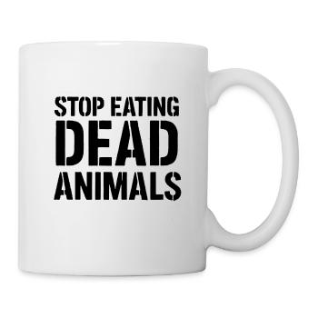Arrêtez de manger des animaux morts - Mug blanc - blanc - Droite