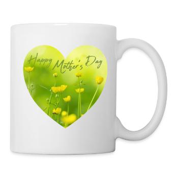 Heart with Flowers for Mother's Day Gift Mother's Day - Mug - white - Right
