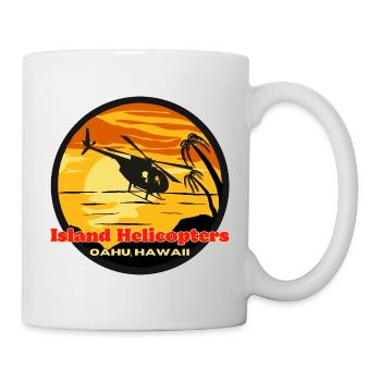Iceland Helicopter Hawaii Sunset - Mug - white - Right