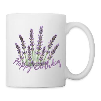 Bouquet d’anniversaire lavande Bouquet lavande - Mug blanc - blanc - Droite