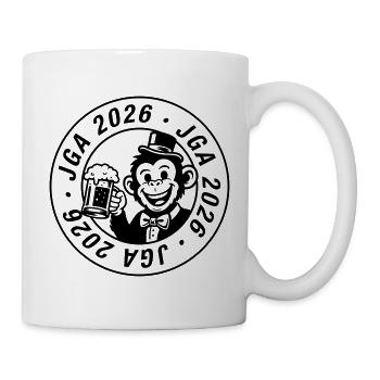 Junggesellenabschied 2026 Jga Affe - Tasse - Weiß - Rechts