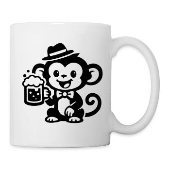 Bière Singe - Mug blanc - blanc - Droite