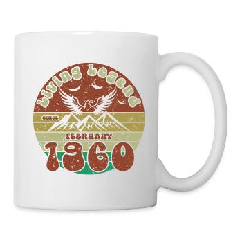 66e anniversaire Légende vivante depuis le VIN 02/1960 - Mug blanc - blanc - Droite