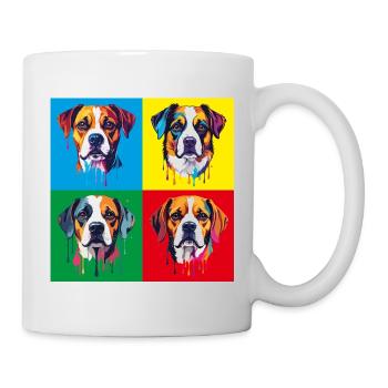 Dog Pop Art Portrait - Mug - white - Right