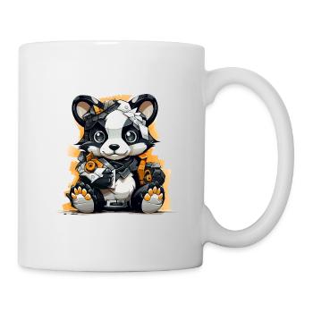 Panda Robo mit Bauwerkzeug - Tasse - Weiß - Rechts