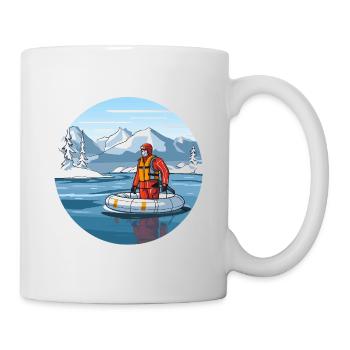 Alpine Rettungsfahrt im Eissee - Tasse - Weiß - Rechts