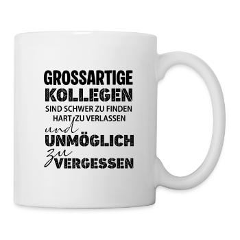 Großartige Kollegen schwer zu finden Job Abschied - Tasse - Weiß - Rechts