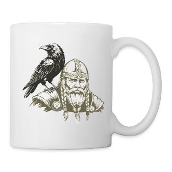 Légende viking viking marin Odin Raven Fighter - Mug blanc - blanc - Droite