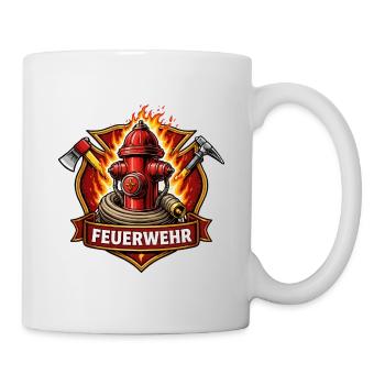 Emblème de la bouche d’incendie de la brigade d’incendie - Mug blanc - blanc - Droite