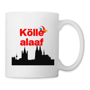 ÖLLE ALAF ! 🃏COLOGNE JECK, CARNAVAL, SESSION, KÖLSCH - Mug blanc - blanc - Droite