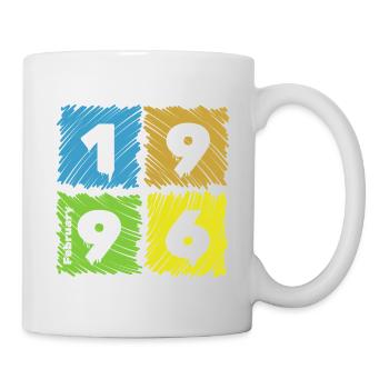 Patches colorées pour le 30e anniversaire depuis 02/1996 - Mug blanc - blanc - Droite