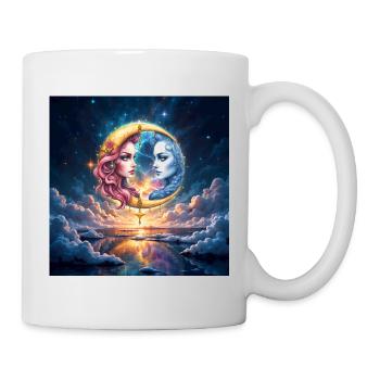 Dualité lunaire en amour - Mug blanc - blanc - Droite