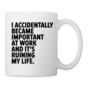 Accidentally Important At Work - Mug - white - Right