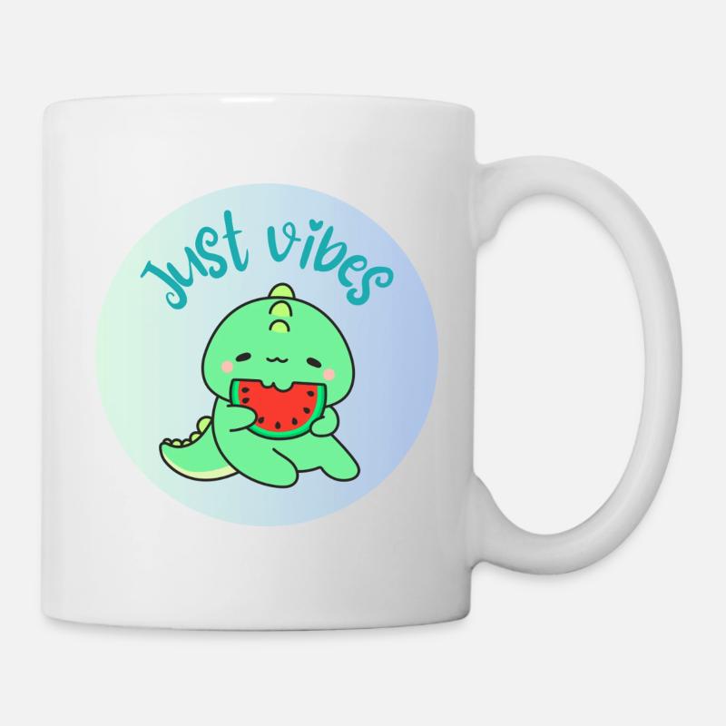 JUST VIBES – Dino - Tasse - Weiß