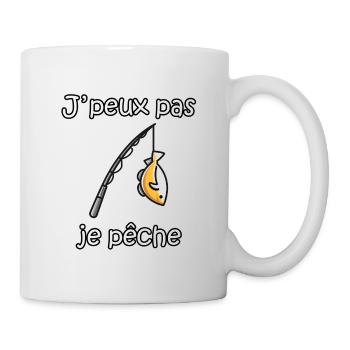 I Can't I Fish – Funny Fisherman Phrase - Mug - white - Right