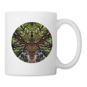 Créatures de la nature dans la cime des arbres - Mug blanc - blanc - Droite