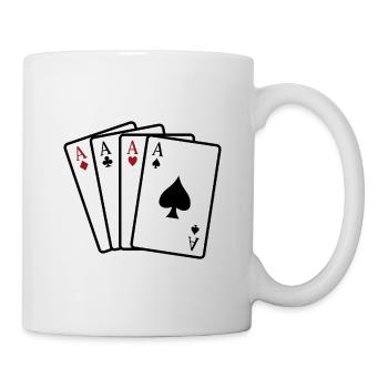 Ass-Spielkarten - Tasse - Weiß - Rechts