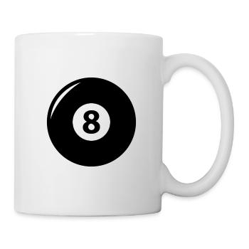 8 black billiards - Mug - white - Right