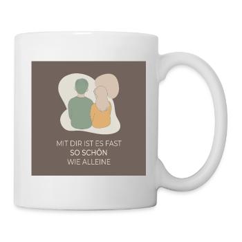 It's almost as nice with you as it is alone - Mug - white - Right