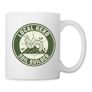 Earthworm Soil Conditioner Composter Garden - Mug - white - Right