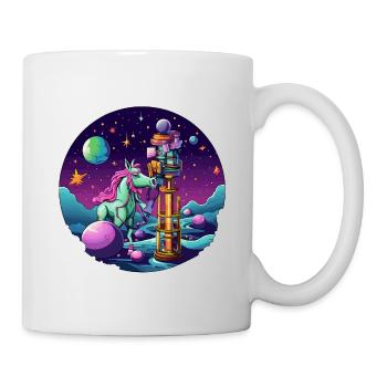 Galactic Unicorn Reading Storm - Mug - white - Right