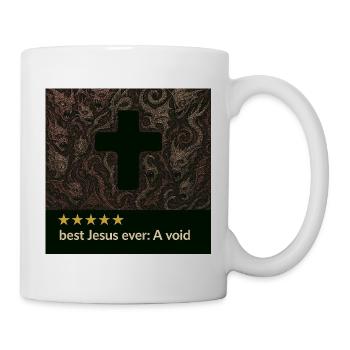 Croix dans le Vide Sombre - Mug blanc - blanc - Droite