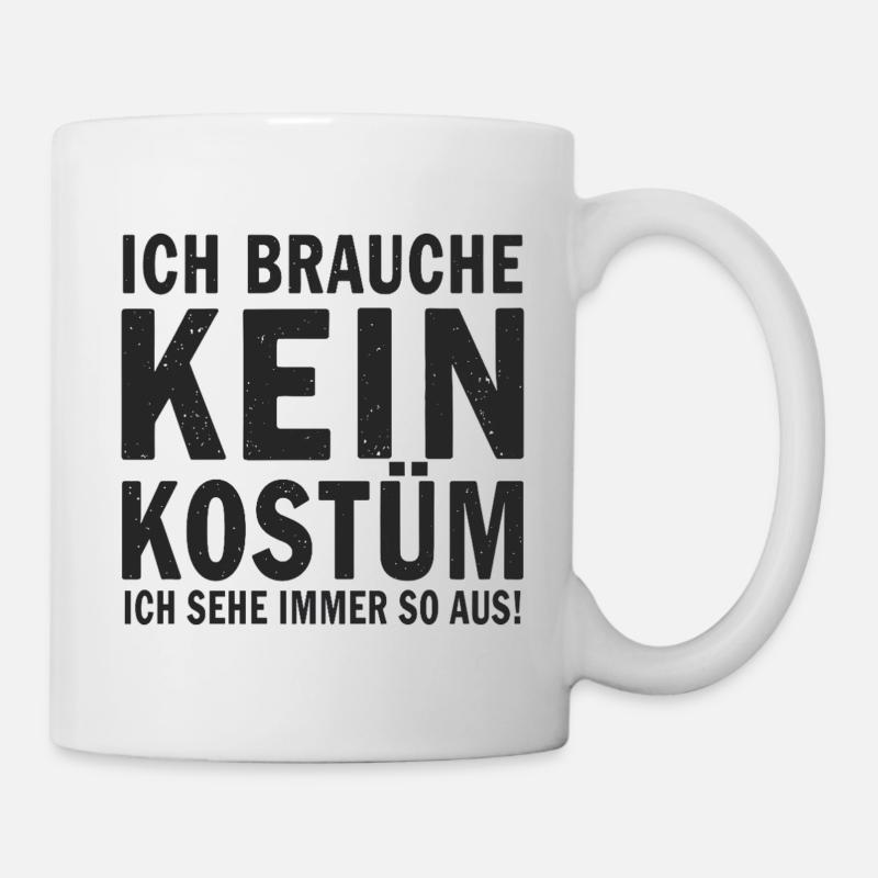 Karneval Fasching Fasnet Kostüm - Tasse - Weiß