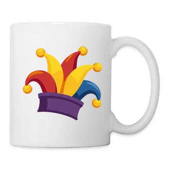 Classique bonnet de fou pour le carnaval et le carnaval - Mug blanc - blanc - Droite