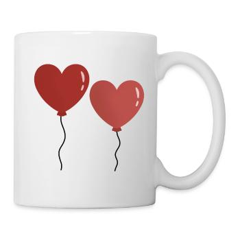 Ballons Cœurs Jumeaux - Mug blanc - blanc - Droite