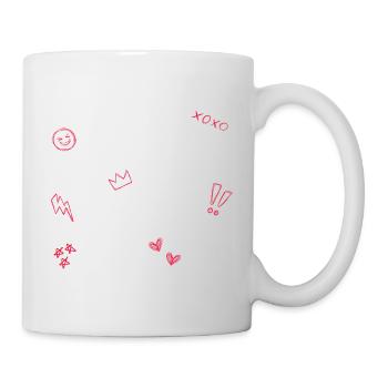 Heart Crown Doodle Pop Art - Mug blanc - blanc - Droite