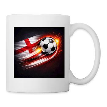 Football volant avec une brise de drapeau - Mug blanc - blanc - Droite