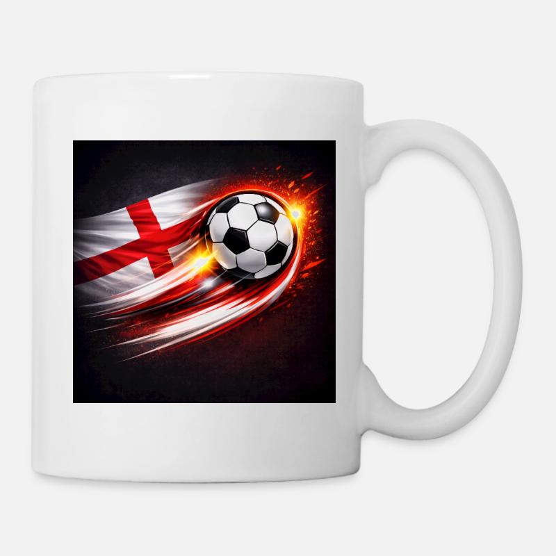 Flying football with flag breeze - Mug - white