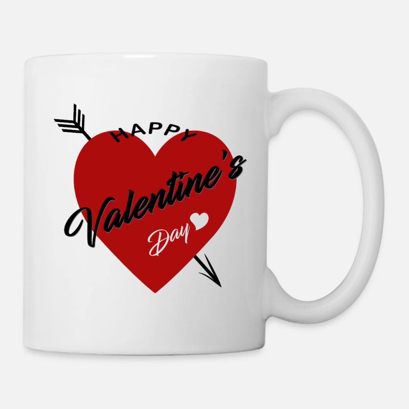 Valentinstag Herzschrift Design - Tasse - Weiß