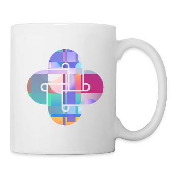 Croix de Nuage en Mosaïque - Mug blanc - blanc - Droite