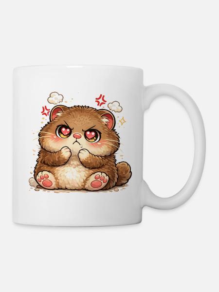 Kätzchen mit Herzaugen - Tasse - Weiß