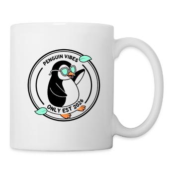 Black Penguin in Mint Glasses 2026 - Mug - white - Right