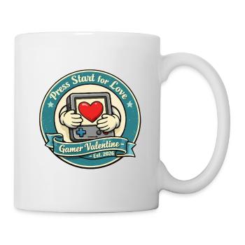 Gamer Valentine Vintage-Abzeichen - Tasse - Weiß - Rechts
