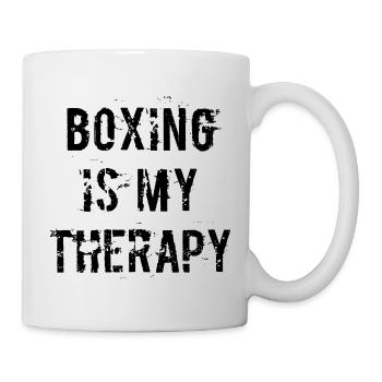 La boxe est ma thérapie - Mug blanc - blanc - Droite