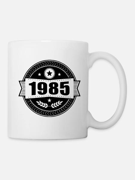 1985 black - Tasse - Weiß
